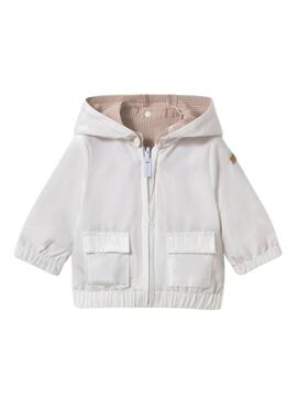 Mayoral gestreifte beige Jacke mit Kapuze für Babys
