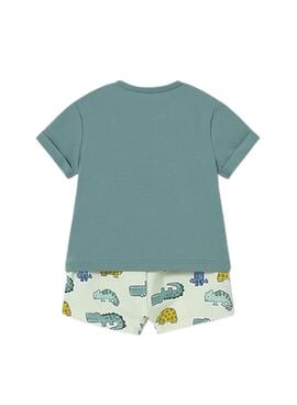 Set Mayoral grüner Frosch und Bermuda mit Tieren für Babys