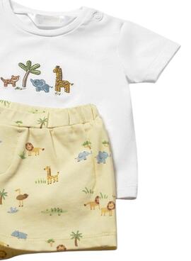 Zweiteiliges Safari-Outfit in Gelb für Babys von Mayoral.