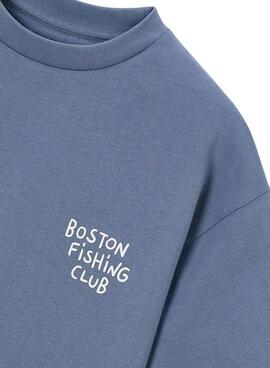 T-shirt Mayoral Boston Fishing Club in mittelblau für Jungen.