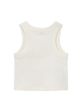 T-Shirt von Mayoral mit Nieten in gebrochenem Weiß für Mädchen.