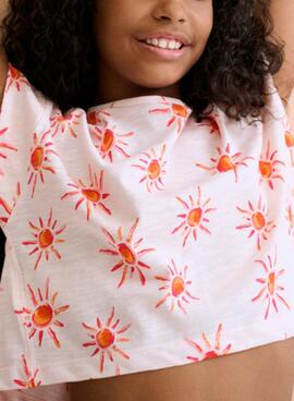 T-Shirt Mayoral Sol rosa für Mädchen.