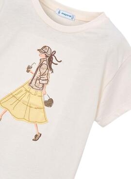 T-shirt Mayoral Girl beige für Mädchen