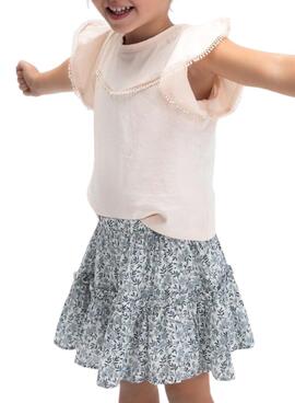 T-Shirt Mayoral Spitzen rosa für Mädchen