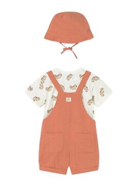 Set mit Latzhose Mayoral Chamäleon orange für Jungen