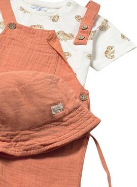 Set mit Latzhose Mayoral Chamäleon orange für Jungen