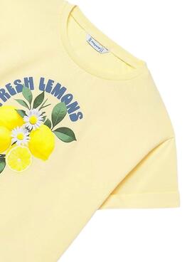 T-Shirt Mayoral Fresh Lemons Gelb für Mädchen.