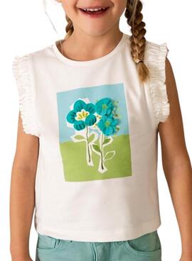 Top Mayoral Träger weiß für Mädchen.