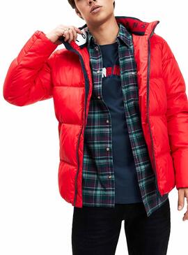 Jacke Tommy Jeans Essential Hood Rot