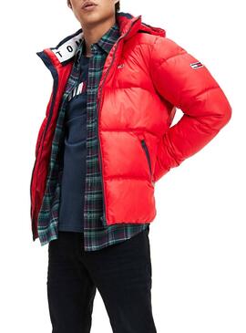 Jacke Tommy Jeans Essential Hood Rot