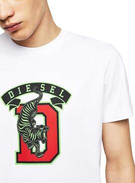 T-Shirt Diesel Diego Weiß Herren