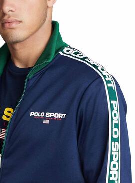 Sweatshirt Polo Sport Track Blau Herren
