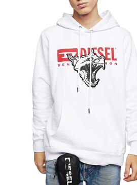 Sweatshirt Diesel Gir Hood Weiß Herren