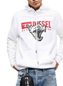 Sweatshirt Diesel Gir Hood Weiß Herren