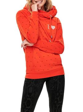 Sweatshirt Only Melinda Orange Damen