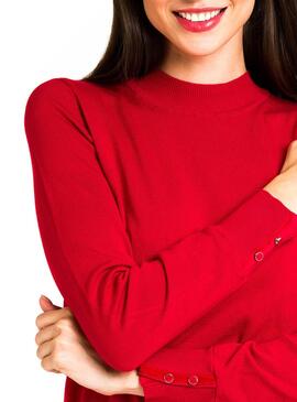 Pullover Naf Naf Rot Für Damen angepasst