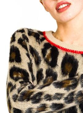 Pullover Naf Naf Leopard Für Damen