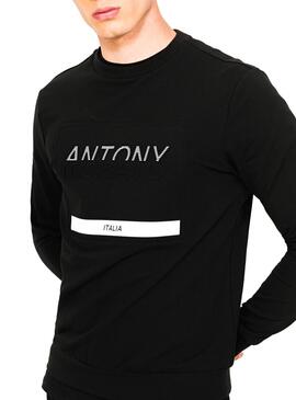 Sweatshirt Antony Morato Logo Schwarz Für Herren