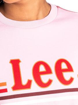 Sweatshirt Lee Pinkes Logo Damen