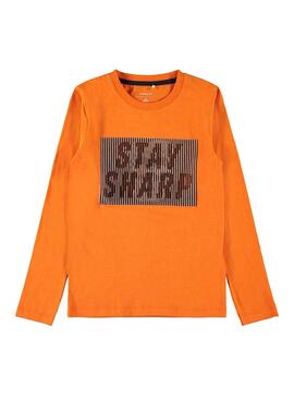 T-Shirt Name It Nudo Orange Junge