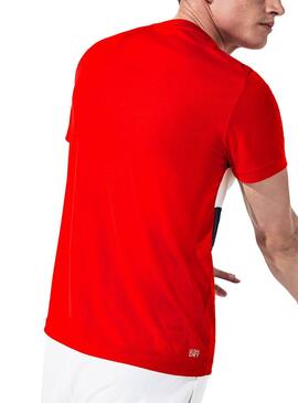 T-Shirt Lacoste TH8427 Rot Herren
