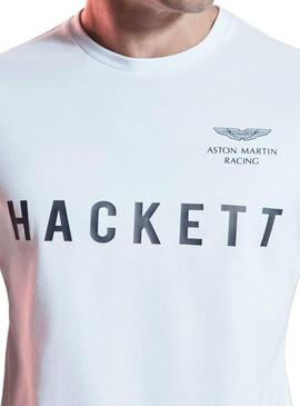 T-Shirt Hackett Aston Martin Weiß Herren