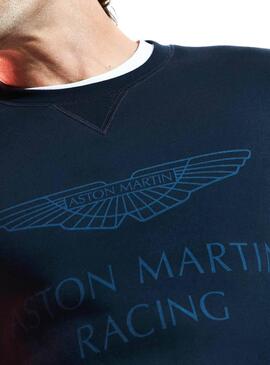 Sweatshirt Hackett Aston Martin Blau Herren