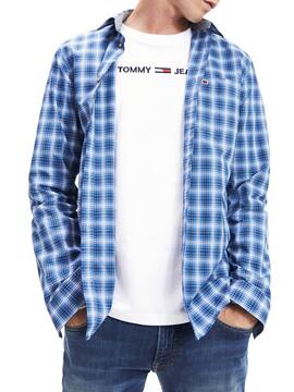 Hemd Tommy Jeans Essential Check Blau Herren