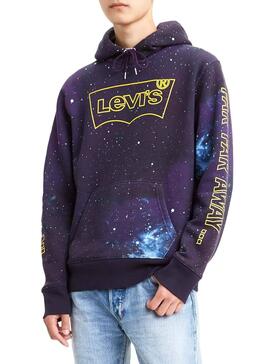 Sweatshirt Levis Star Wars Galaxy Lila Herren
