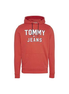 Sweatshirt Tommy Jeans Essential 1985 Rot Herren