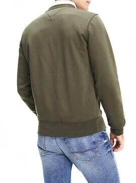 Sweatshirt Tommy Hilfiger Logo Grün Für Herren