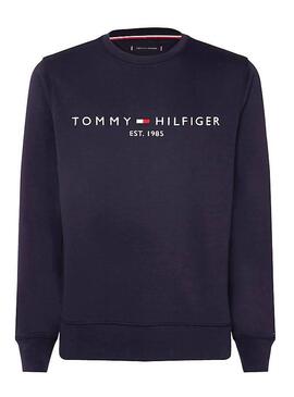 Sweatshirt Tommy Hilfiger Marine Logo für Herren