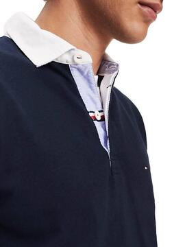 Tommy Hilfiger Imitic Rugby Navy Polo Herren