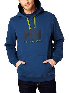 Sweatshirt Helly Hansen Logo Hoodie Blau Herren