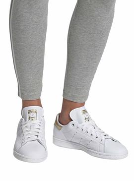 Sneaker Adidas Stan Smith Weiß Gold Damen