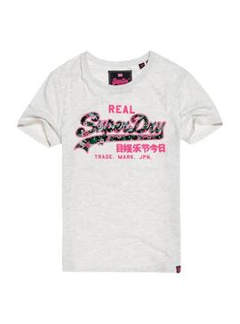 T-Shirt Superdry Vintage Logo Tropische graue Frau