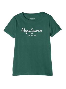 T-Shirt Pepe Jeans Art Grün Junge