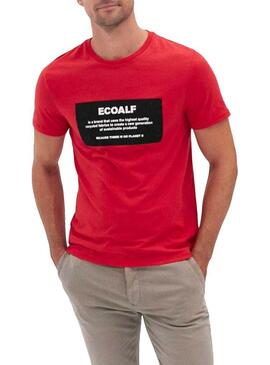 T-Shirt Ecoalf Natal Label Rot Für Herren