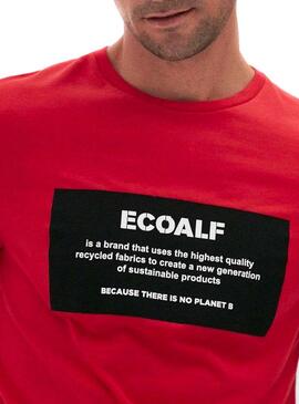 T-Shirt Ecoalf Natal Label Rot Für Herren