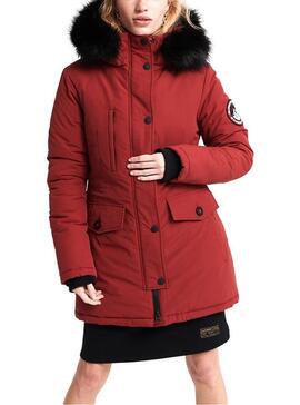 Parka Superdry Ashley Everest Granatrot Damen
