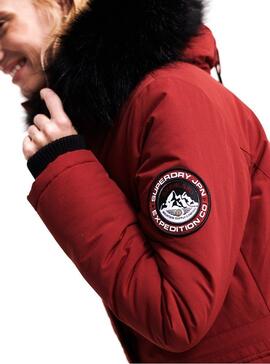 Parka Superdry Ashley Everest Granatrot Damen