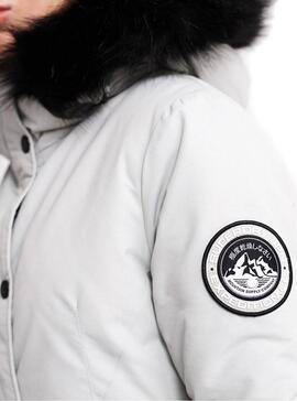 Parka Superdry Ashley Everest Grau Für Damen