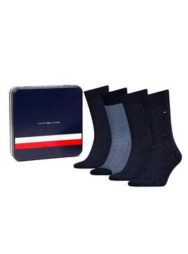 Socken Box Tommy Hilfiger Dots Blau Herren