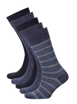 Box Socken Tommy Hilfiger Gestreift Blau Herren