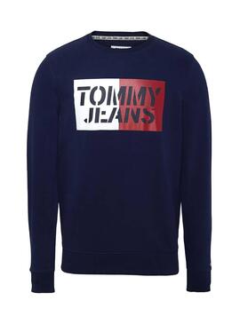 Sweatshirt Tommy Jeans Graphic Besatzung Marino He
