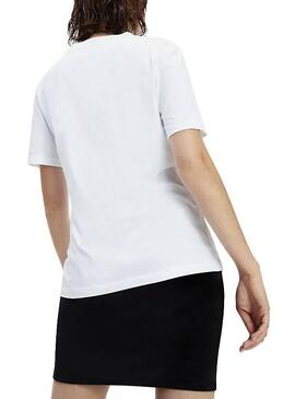 T-Shirt Tommy Jeans Neon Collegiate Weiß Damen