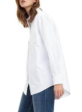 Hemd Tommy Jeans Classics Boyfriend Weiß Damen