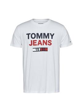 T-Shirt Tommy Jeans 1985 Logo Weiß Herren