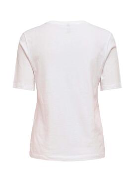 T-Shirt Only Mary Boxy Weiß Für Damen