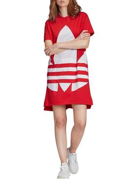 Kleid Adidas Logo Rot für Damen